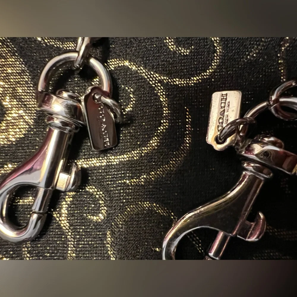 Coach Orange or White Leather Keychains Bag Charms (1) pc choice of one